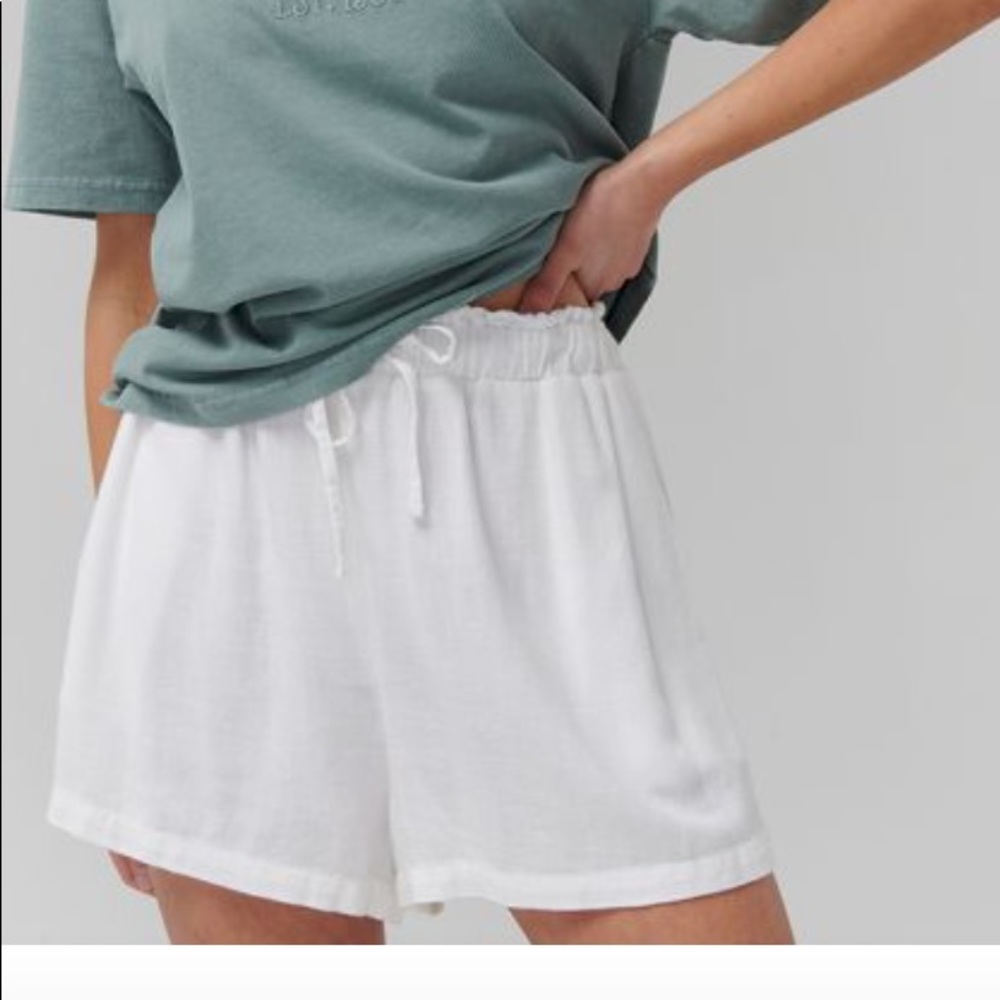 Ghanda Linen Blend Marigold Shorts